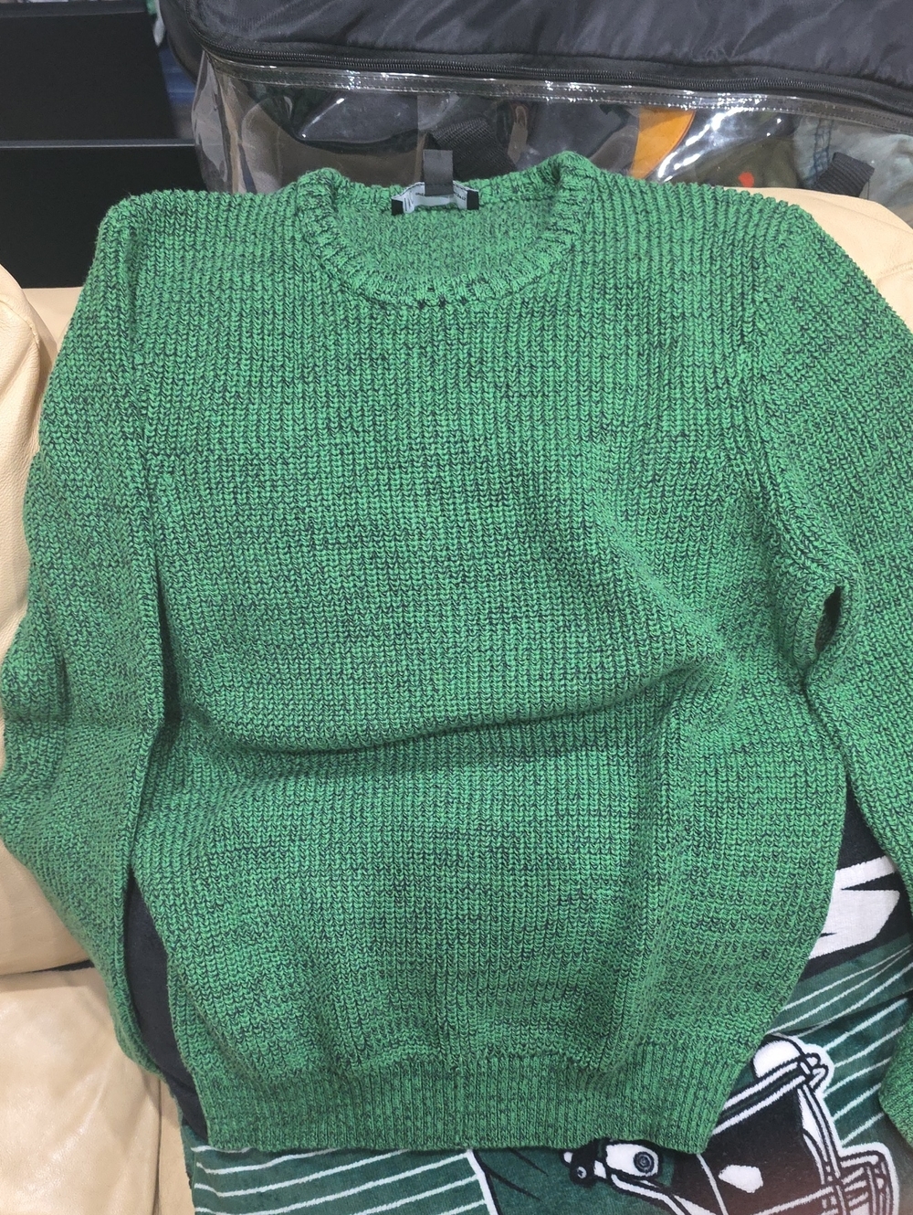 INC International Concepts Green Crewneck Sweater